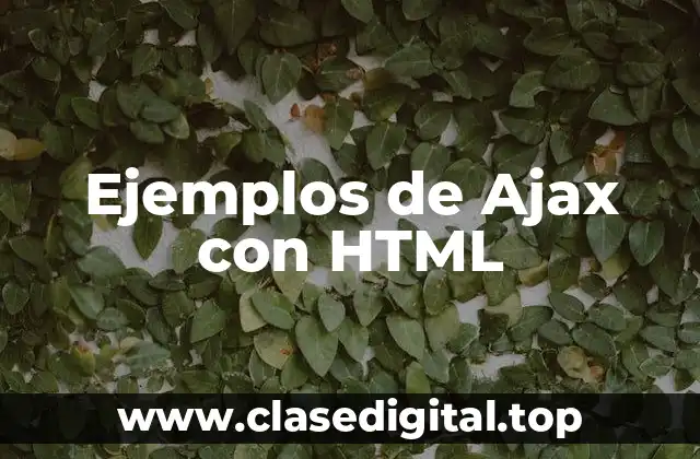 Ejemplos de Ajax con HTML
