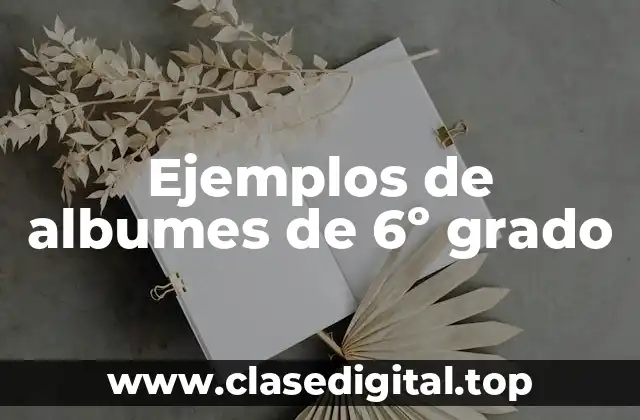 Ejemplos de albumes de 6º grado