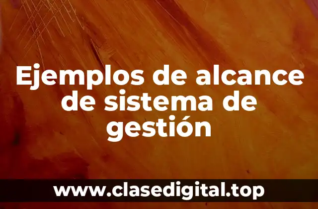 Ejemplos de alcance de sistema de gestión