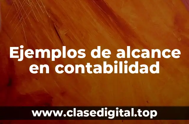 Ejemplos de alcance en contabilidad