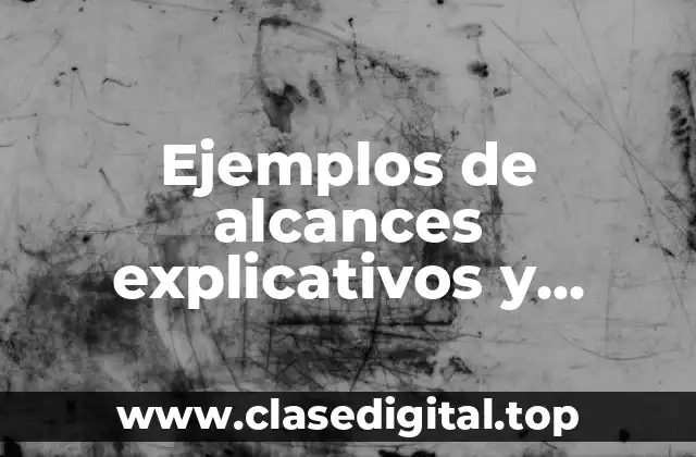 Ejemplos de alcances explicativos