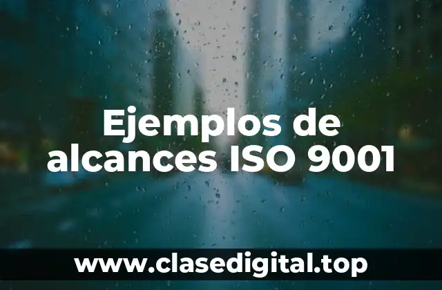 Ejemplos de alcances ISO 9001