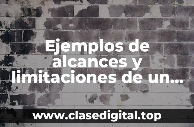 Ejemplos de alcances y limitaciones de un proyecto informático