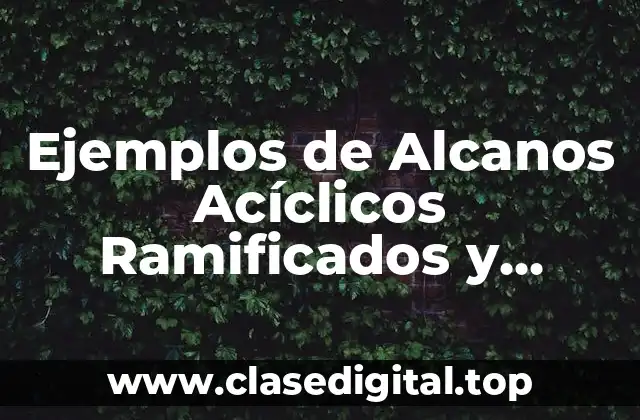 Ejemplos de Alcanos Acíclicos Ramificados y Significado