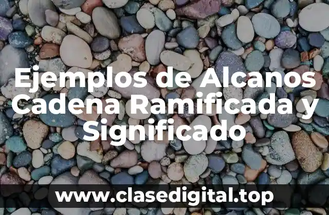 Ejemplos de Alcanos Cadena Ramificada y Significado