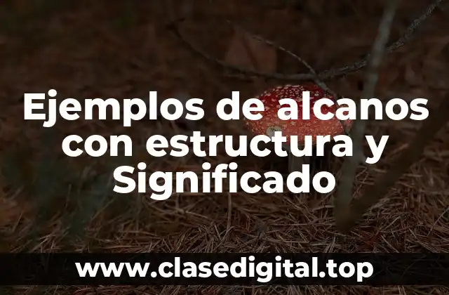 Ejemplos de alcanos con estructura y Significado