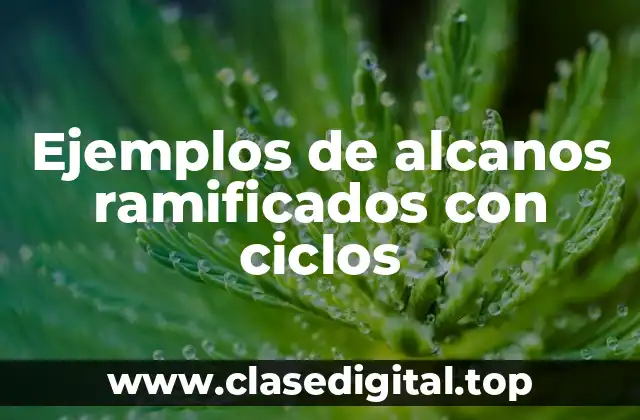 Ejemplos de alcanos ramificados con ciclos