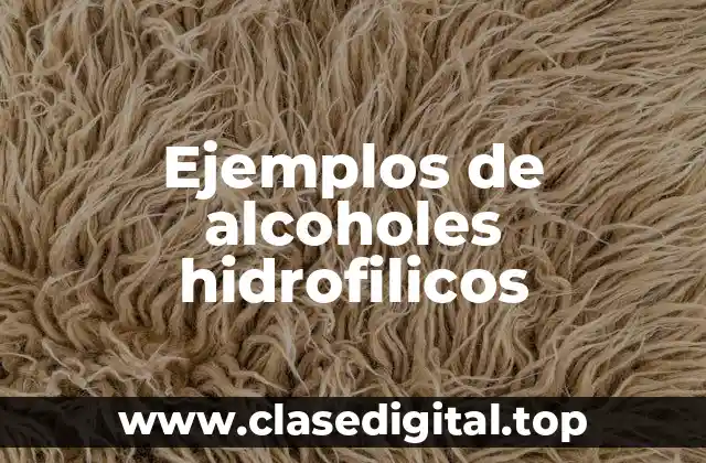 Ejemplos de alcoholes hidrofilicos