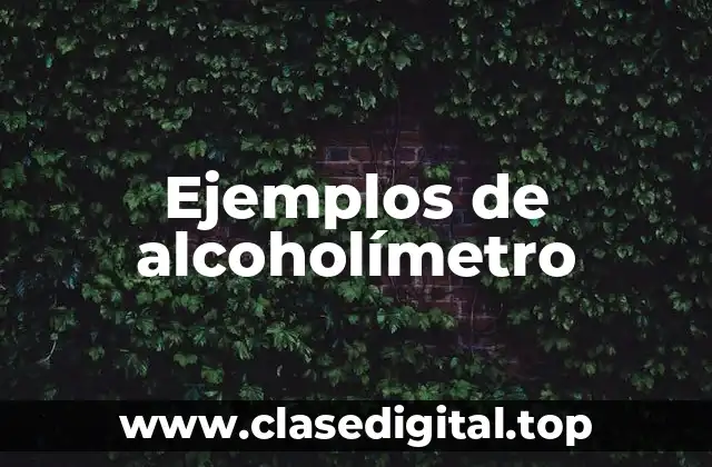 Ejemplos de alcoholímetros