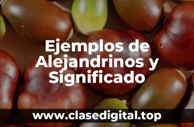 Ejemplos de Alejandrinos y Significado