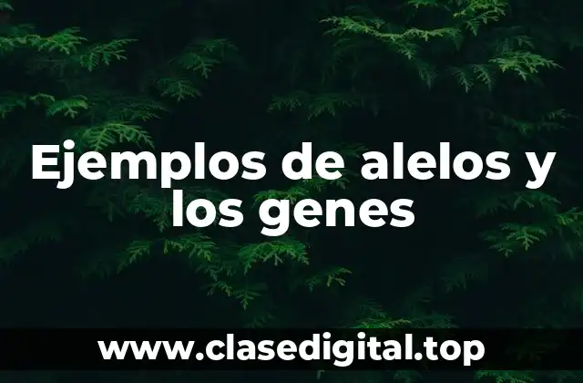 Ejemplos de alelos y los genes