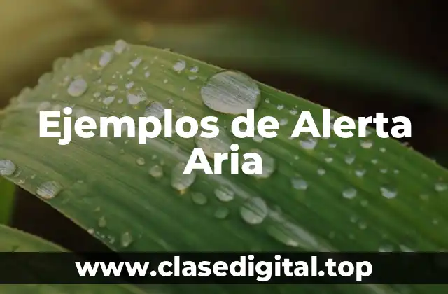 Ejemplos de Alerta Aria