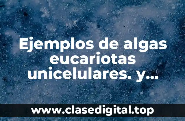 Ejemplos de algas eucariotas unicelulares. y Significado