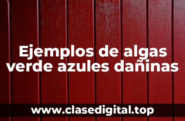 Ejemplos de algas verde azules dañinas