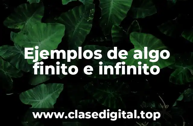 Ejemplos de algo finito e infinito