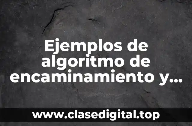 Ejemplos de algoritmo de encaminamiento y Significado