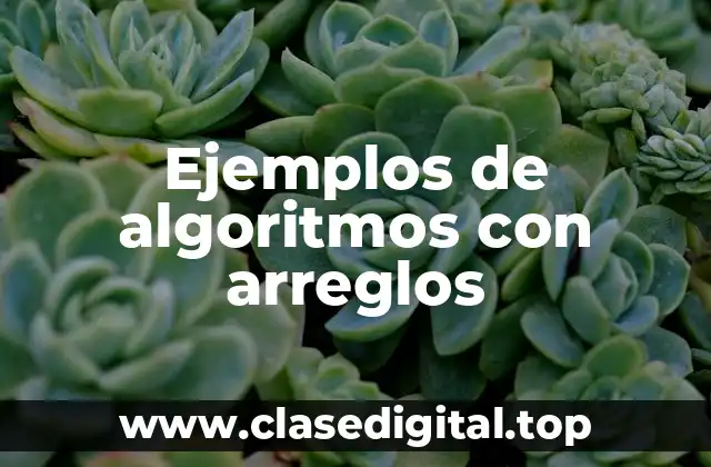 Ejemplos de algoritmos con arreglos