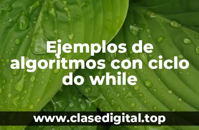 Ejemplos de algoritmos con ciclo do while