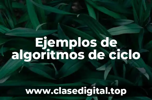 Ejemplos de algoritmos de ciclo