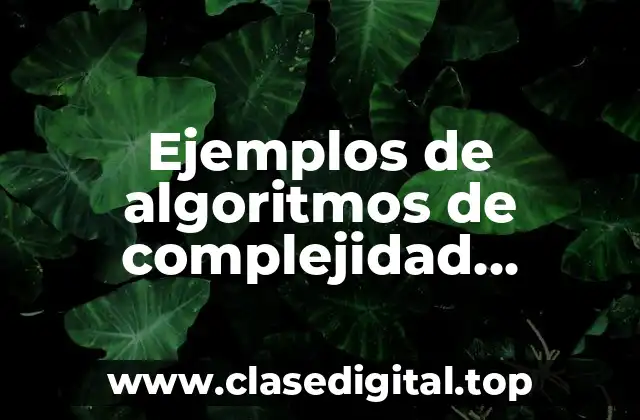 Ejemplos de algoritmos de complejidad exponencial
