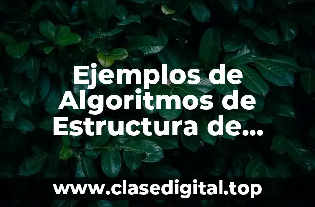 Ejemplos de Algoritmos de Estructura de Decisión