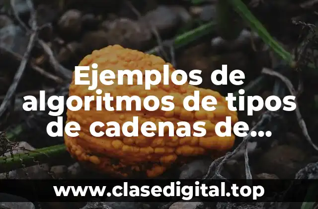 Ejemplos de algoritmos de tipos de cadenas de caracteres