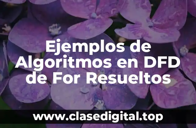 Ejemplos de Algoritmos en DFD de For Resueltos