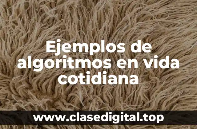 Ejemplos de algoritmos en vida cotidiana