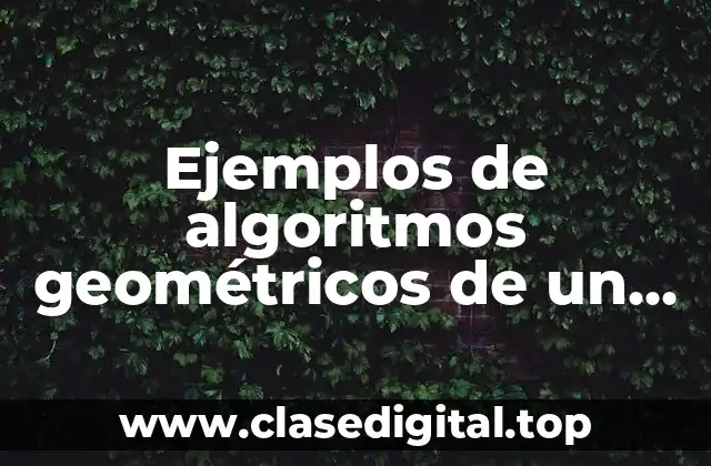 Ejemplos de algoritmos geométricos de un cuadrado