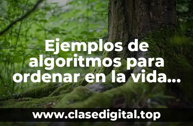 Ejemplos de algoritmos para ordenar en la vida cotidiana