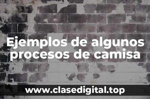 Ejemplos de algunos procesos de camisa