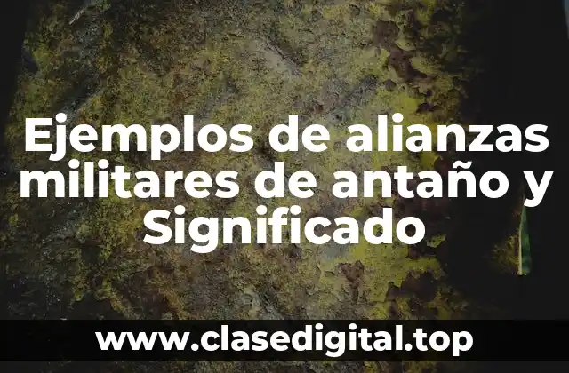 Ejemplos de alianzas militares de antaño y Significado