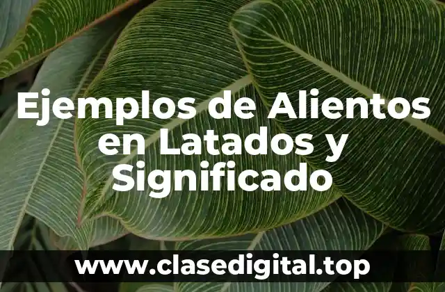 Ejemplos de Alientos en Latados y Significado