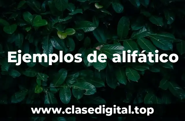 Ejemplos de alifático