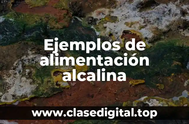Ejemplos de alimentación alcalina