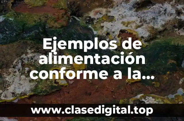 Ejemplos de alimentación conforme a la cronología de los dientes