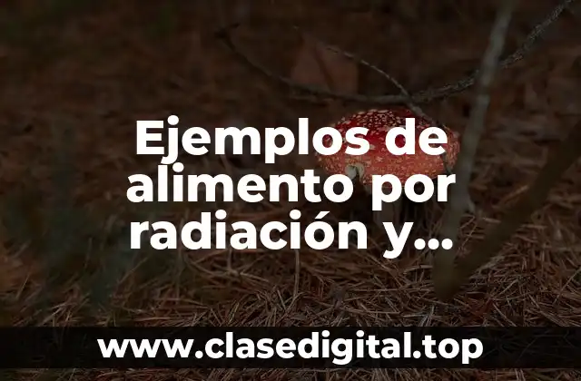 Ejemplos de alimento por radiación y Significado