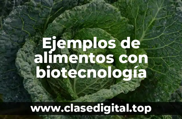 Ejemplos de alimentos con biotecnología