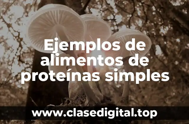 Ejemplos de alimentos de proteínas simples
