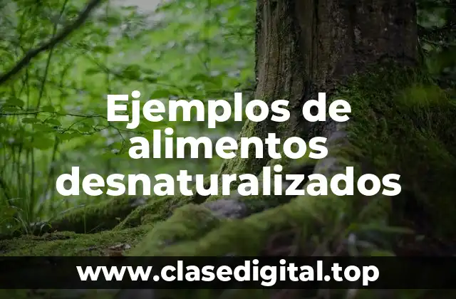 Ejemplos de alimentos desnaturalizados