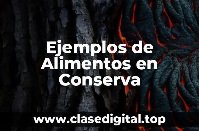 Ejemplos de Alimentos en Conserva