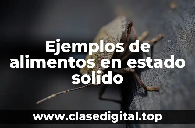 Ejemplos de alimentos en estado solido