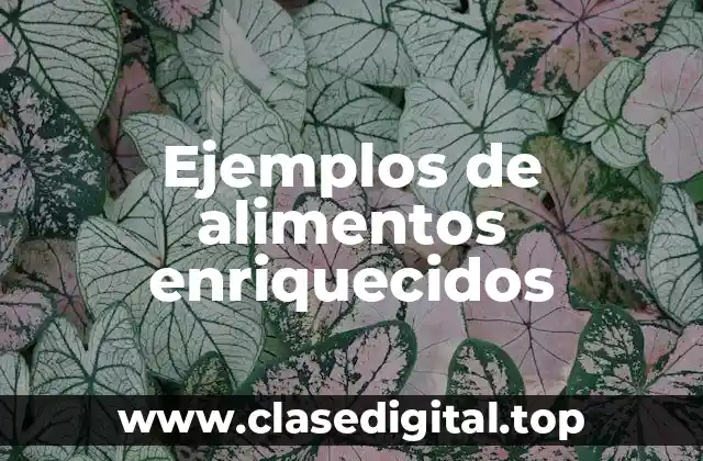Ejemplos de alimentos enriquecidos