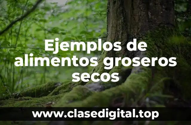 Ejemplos de alimentos groseros secos