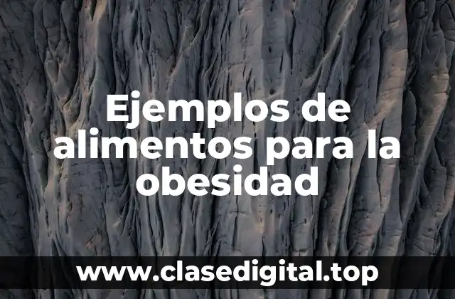 Ejemplos de alimentos para la obesidad