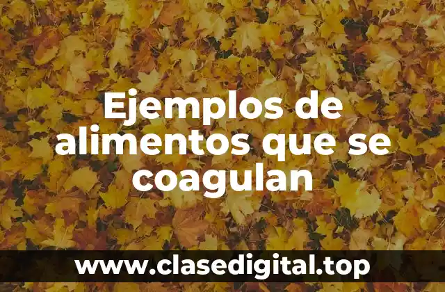 Ejemplos de alimentos que se coagulan