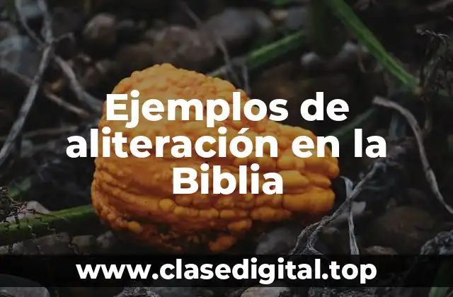 Ejemplos de aliteración en la Biblia