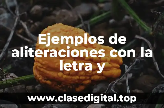 Ejemplos de aliteraciones con la letra y