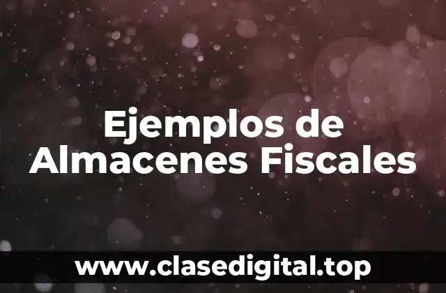 Ejemplos de Almacenes Fiscales