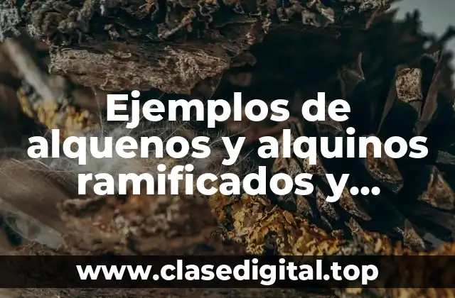 Ejemplos de alquenos y alquinos ramificados y Significado